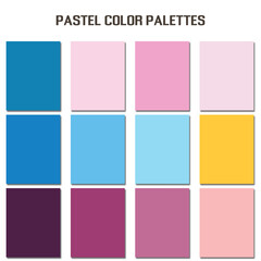 Fototapeta premium Abstract pastel color palettes set, multi color combination palettes background for ui ux design