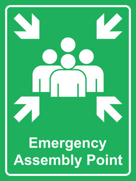 Emergency assembly point vector artwork