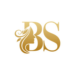 Initial BS face beauty logo design templates