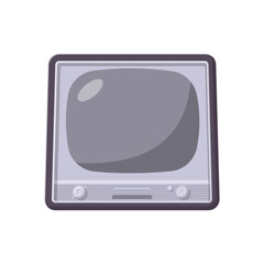 Retro TV Flat Illustration. Clean Icon Design Element on Isolated White Background