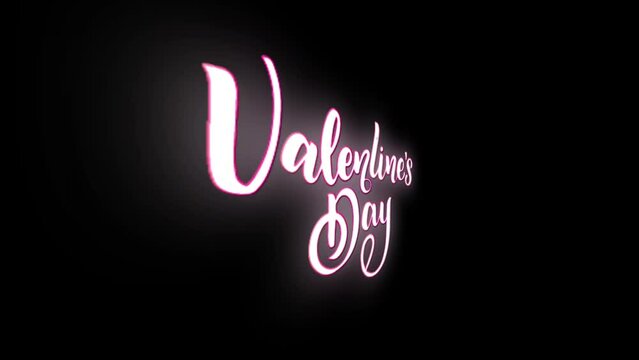 valentines day and text animation