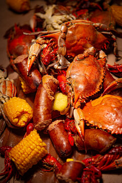 Crab and crawfish boil in Mississippi