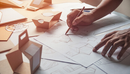 Designer design product packaging prototype