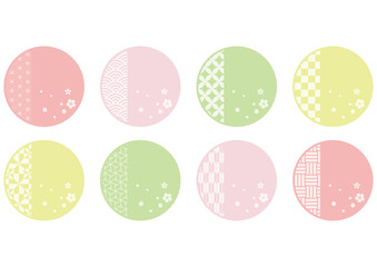 シンプルな和風の飾り枠セット１