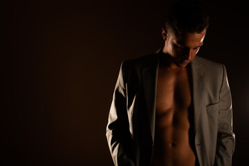 Obraz premium Close up of man with a suit