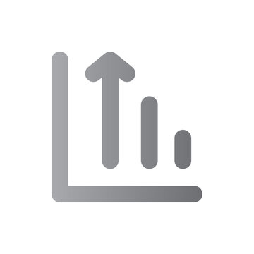 bar chart two tone gradient icon