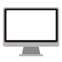 パソコン（デスクトップPC）の画像合成用素材　シンプルイラスト