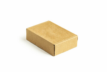 Small cardboard box on a white background