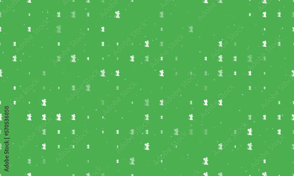 Aufkleber seamless background pattern of evenly spaced white mouse symbols of different sizes and opacity. vec