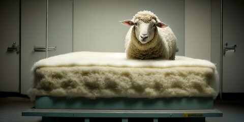 sheep turning into mattress, generative ai