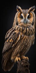 Portrait of a curious owl, generative ai
