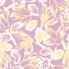 Floral Brush strokes Seamless Pattern Design