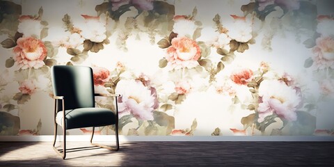 floral interior design, generative ai