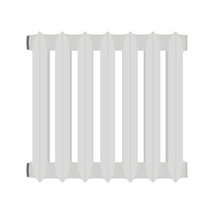 Cast iron heating radiator isolated on white background