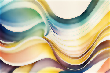 Abstract background with pastel waves