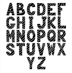 Watercolor alphabet. Vector (18)