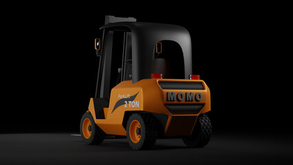 forklift truck isolated