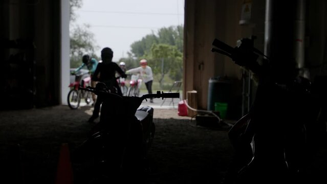 Youth Riding Motorcycles