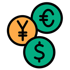 exchange filled line icon