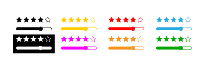 Slider to the highest rating, five bright stars.
