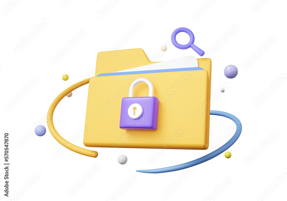 Poster user login password protection padlock shield icon with security file folder management document onl