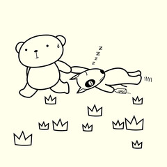 illustration of a bear cartoon