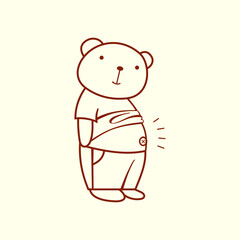 illustration of a bear cartoon