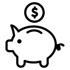 Savings line icon