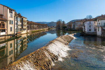 River Salat in Saint Girons, Ariège, Occitanie, France