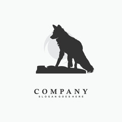 fox logo design vector illustration