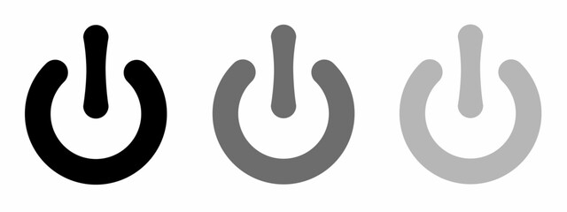 Power button. Power button icon illustration on white background. Stock vector illustration.