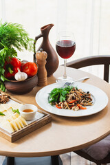 georgian national food. menu. georgian cuisine restaurant.