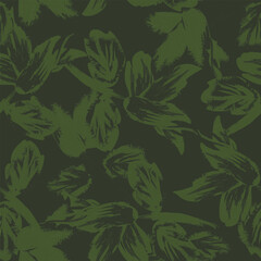 Floral Brush strokes Seamless Pattern Design