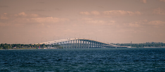 bridge over sea key Biscayne miami
