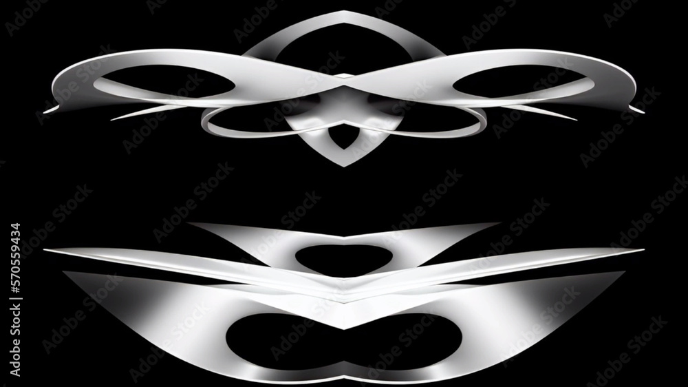 Poster abstract silver background with some smooth lines in it (3d render)