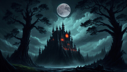 Fototapeta premium Haunted Mansion / Grim Castle
