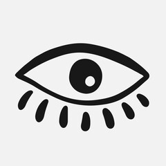 Eye doodle logo design element