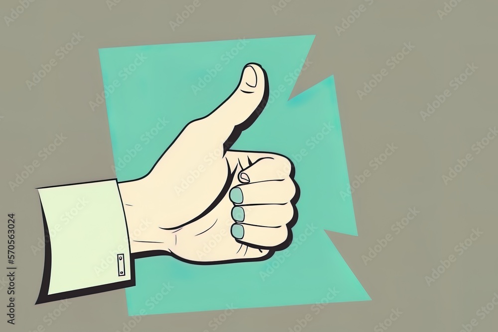 Poster animation of a cartoon finger pointing blankly generative ai