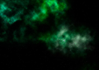 Star field in space and a nebulae