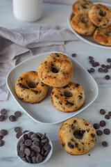 donut with chocolate chips