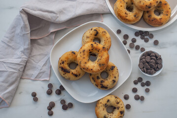 donut with chocolate chips