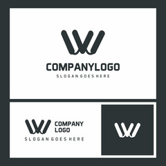 Obraz premium initial letter W logo abstract