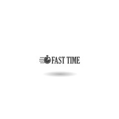 Fast time logo icon with shadow