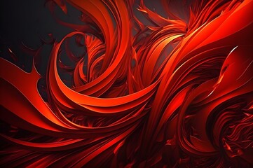Abstract Background, Abstract Wallpaper, Wallpaper, Generative AI, Futuristic, Red Abstract Background, Fiery Red