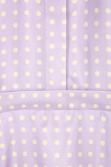 pink polka dot fabric with seams