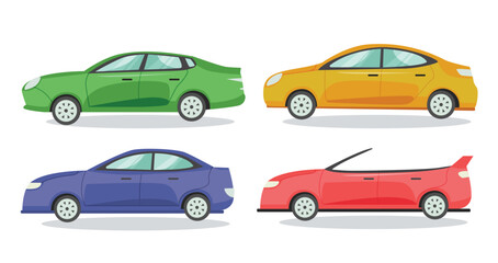 car vehicles transport in flat style vector illustration