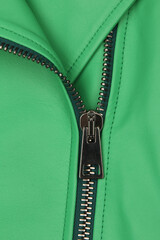 jacket part, green leather with zipper © Lansk