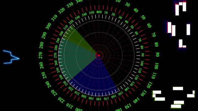 animated radar Hud interface technology scanning digital background