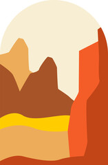 Mountain Wall Art Vector