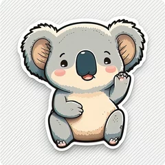 Fototapeten smiling koala bear sticker a joyful addition to your home with generative ai © Align